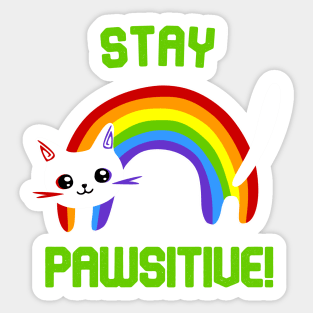 Stay PAWsitive! Motivational Sticker